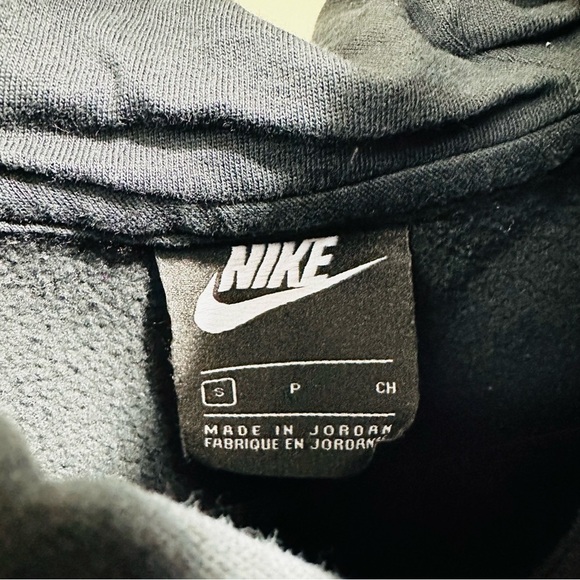 Nike Unisex Sz Small Black Kangaroo Pocket Long Sleeve Pullover Hoodie - Picture 4 of 5